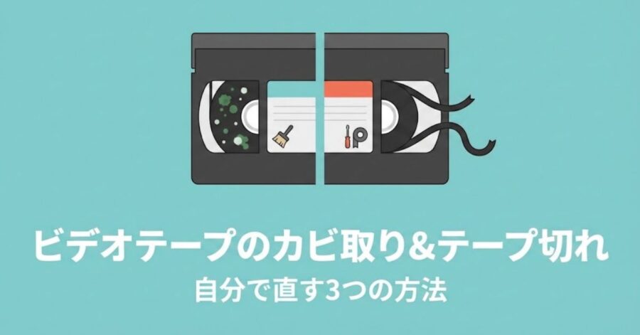 自分で直す「ビデオテープのカビ取り&テープ切れ」3つの方法