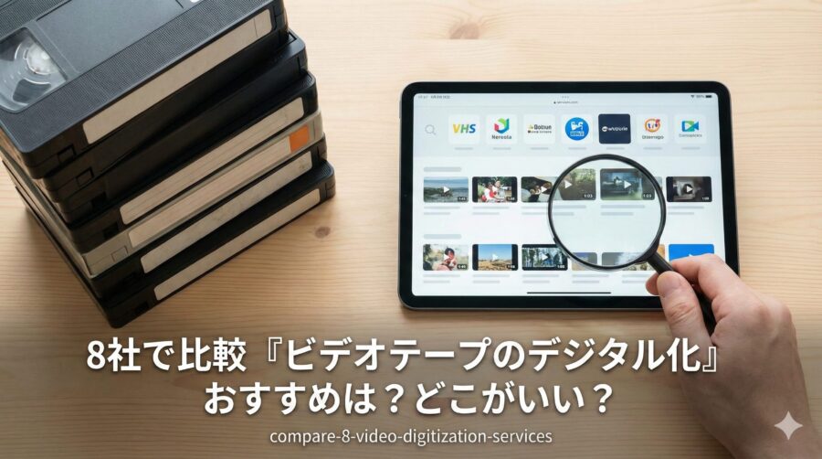 8社で比較『ビデオテープのデジタル化』おすすめは？どこがいい？