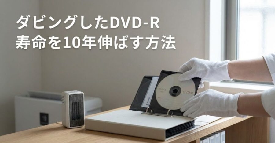 ダビングしたDVD-R「寿命を10年伸ばす方法」保存期間