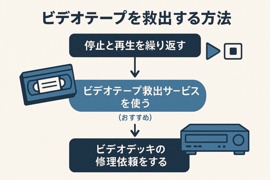 ビデオテープを救出する方法