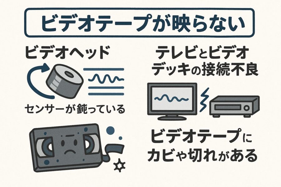 ビデオテープが映らない原因