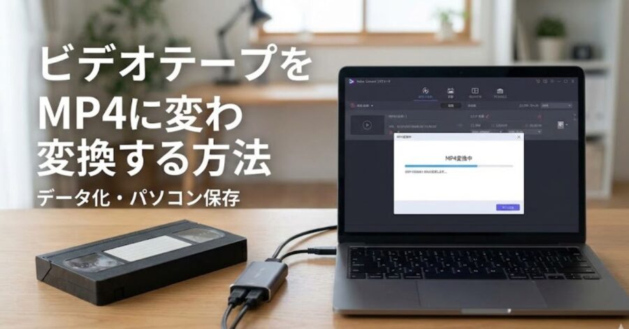 ビデオテープ「MP4に変換する2つの方法」データ化してパソコンに保存